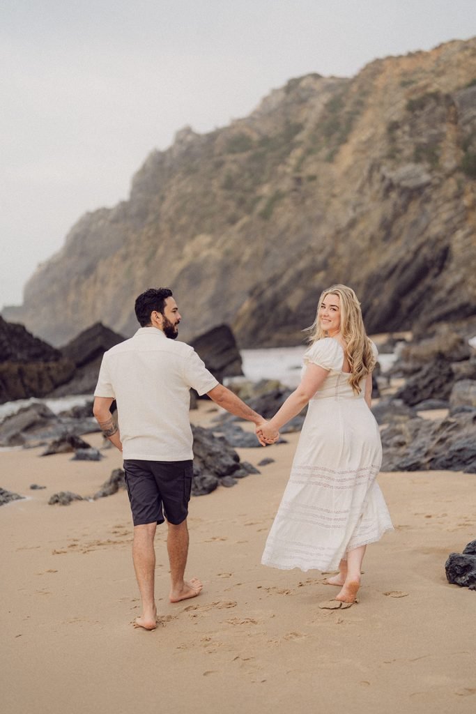 A Romantic Beach Engagement Photoshoot in Lisbon