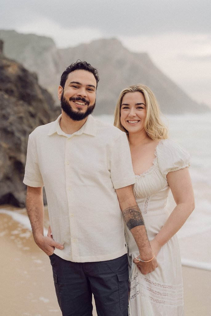 A Romantic Beach Engagement Photoshoot in Lisbon