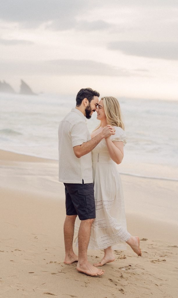 A Romantic Beach Engagement Photoshoot in Lisbon