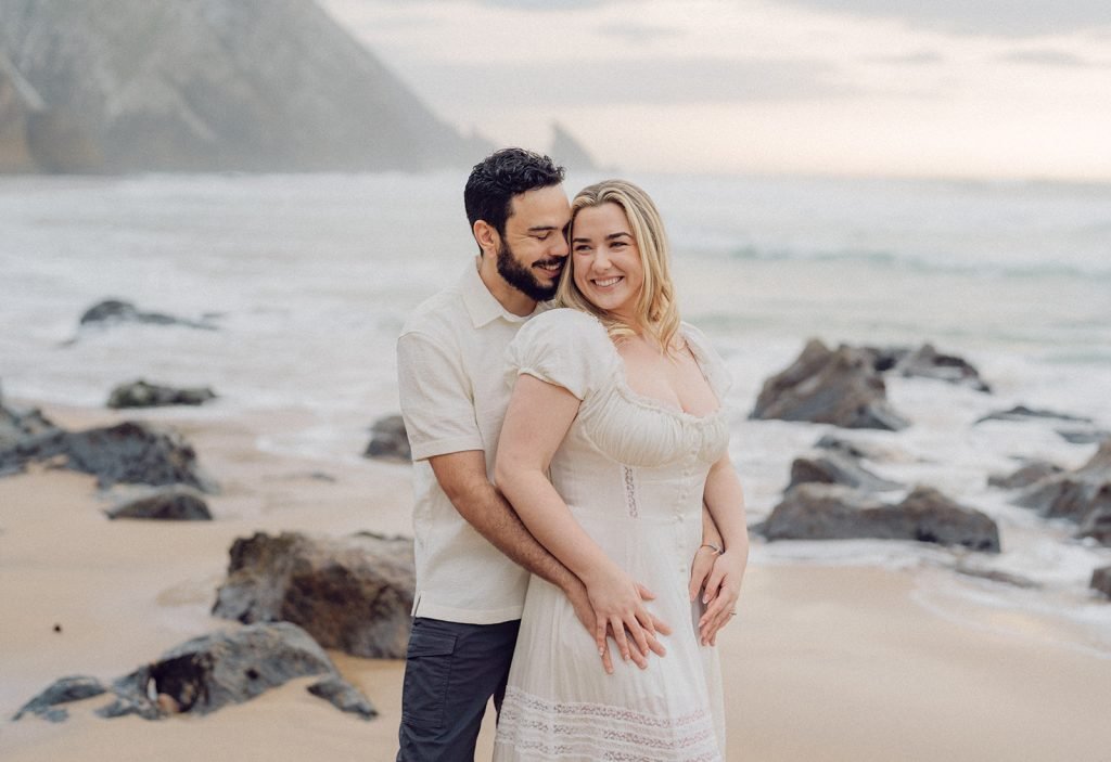 A Romantic Beach Engagement Photoshoot in Lisbon