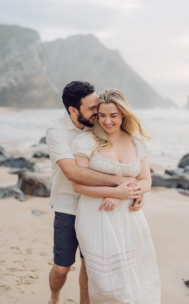 A Romantic Beach Engagement Photoshoot in Lisbon