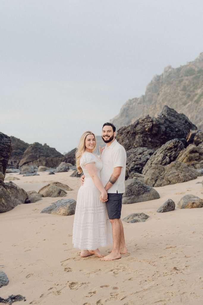 A Romantic Beach Engagement Photoshoot in Lisbon