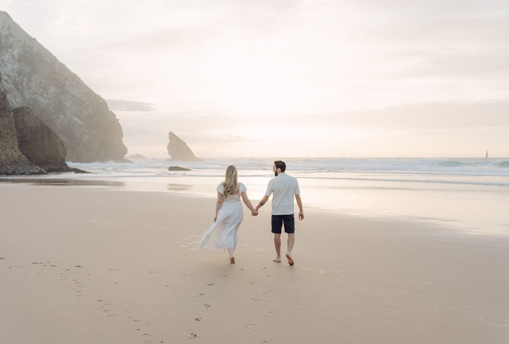 A Romantic Beach Engagement Photoshoot in Lisbon