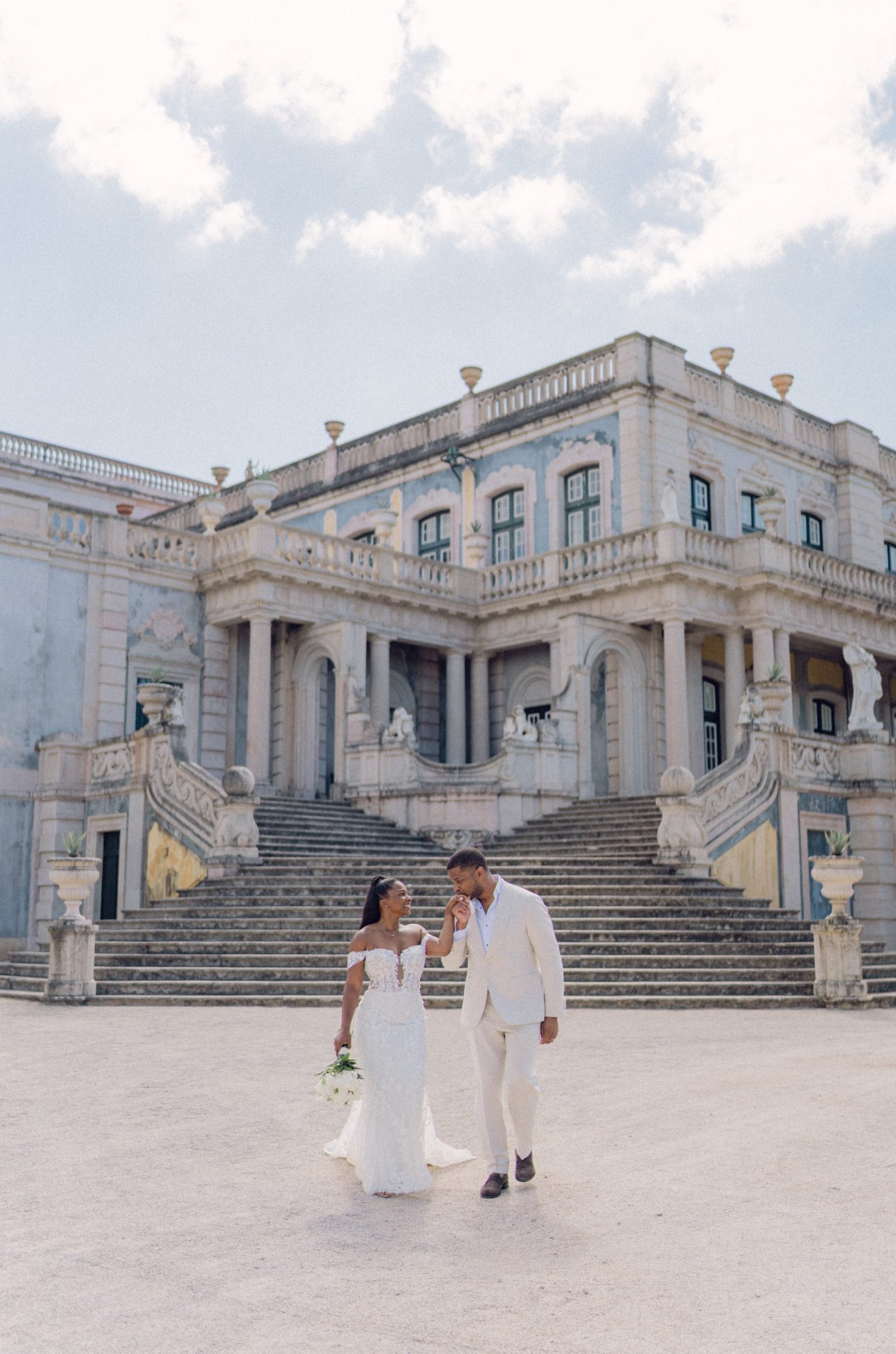 elopement wedding at queluz palace